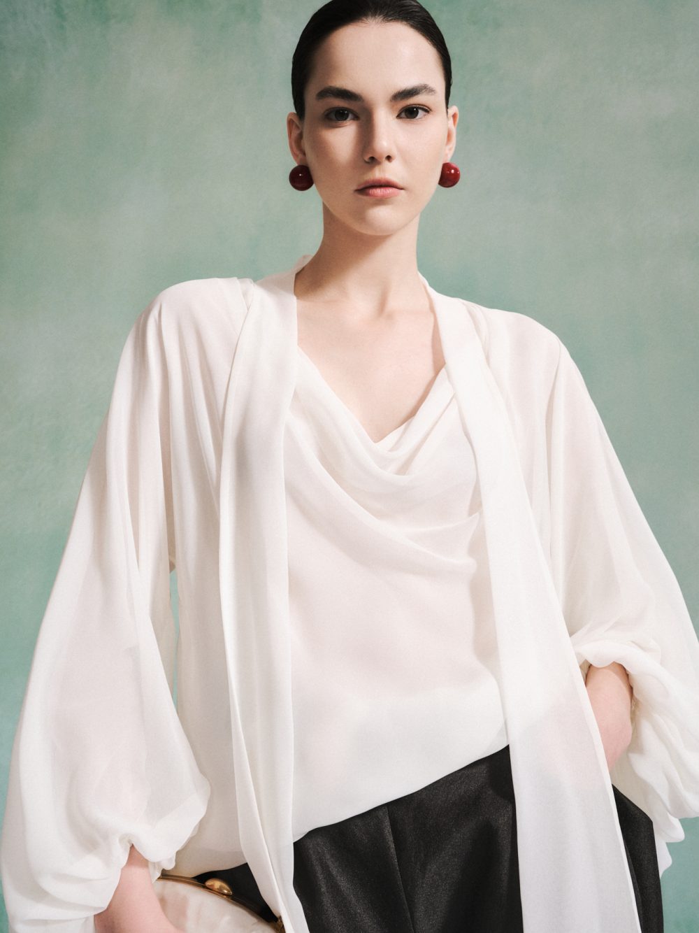 Tulle Top with Scarf
