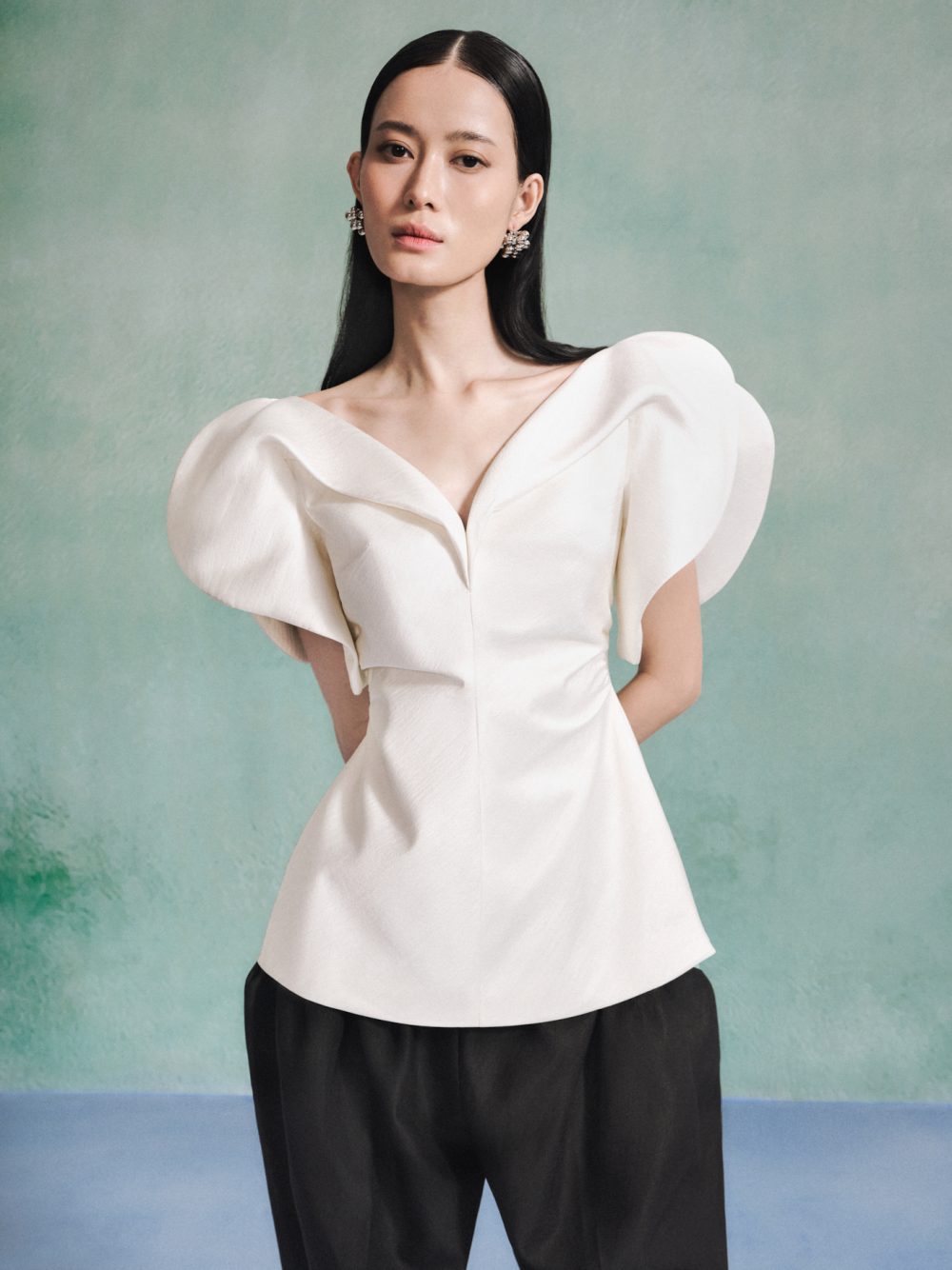 Knotted Scarf Blouse